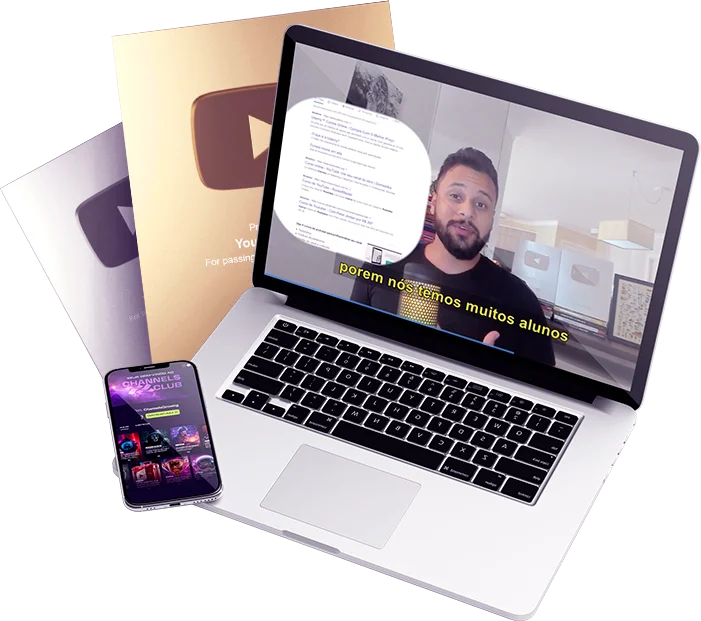 Plataforma e Placas do Youtube Channels